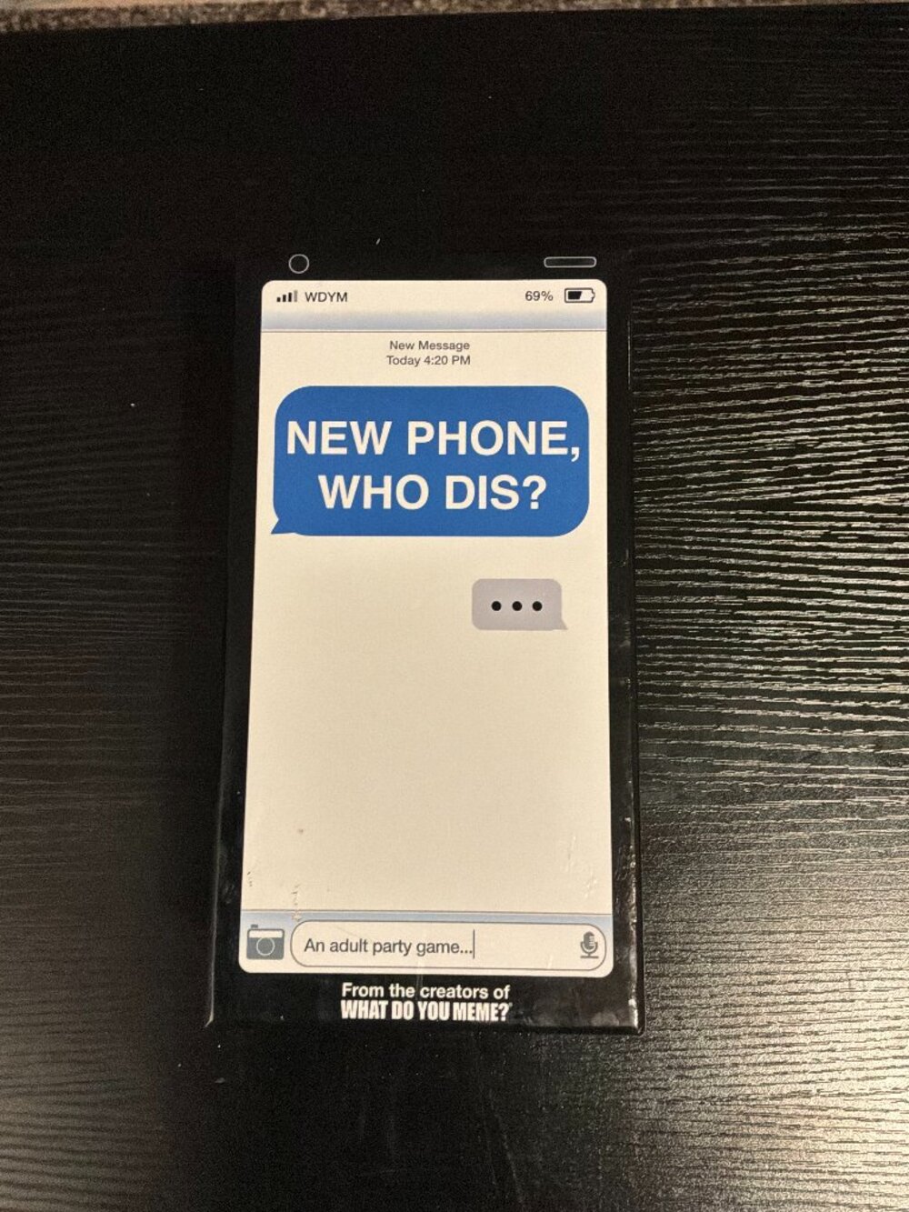 New Phone Who Dis? Adult Party Game NPWD411 — Open Box, Wrapped Decks